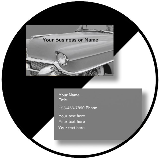 Tarjeta De Visita Tema del coche clásico retro (Subido por el creador)