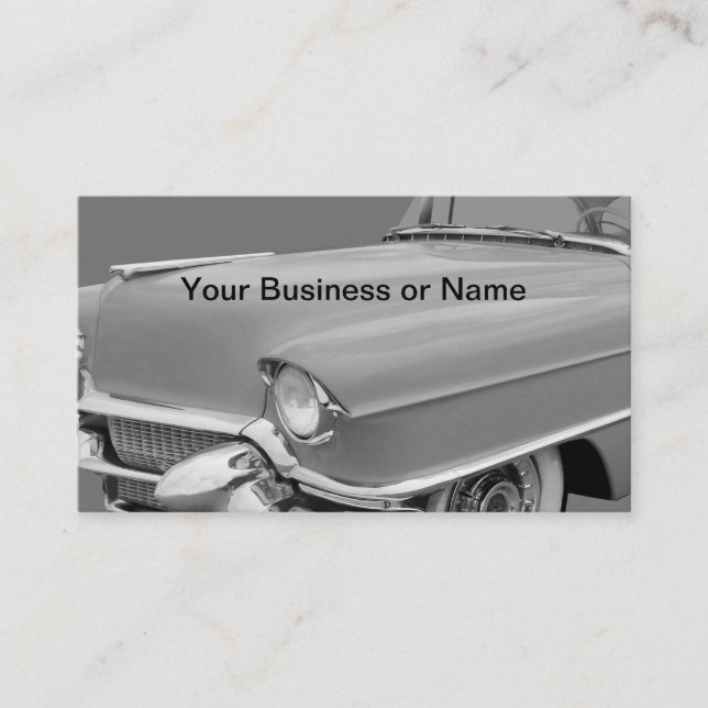 Tarjeta De Visita Tema del coche clásico retro (Anverso)