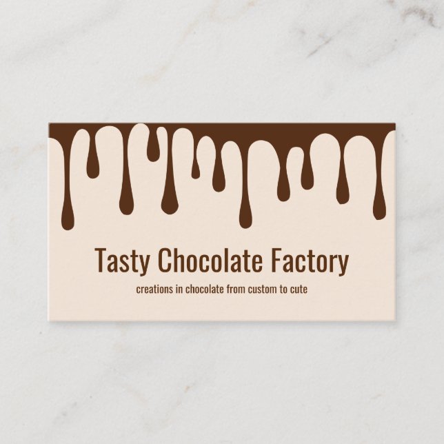 Tarjeta De Visita Tema del confitero del chocolate (Anverso)