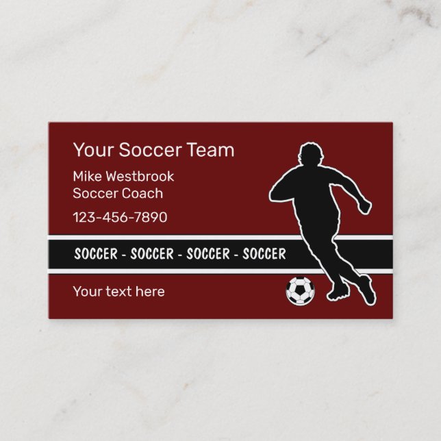 Tarjeta De Visita Tema del fútbol moderno de Guay (Anverso)