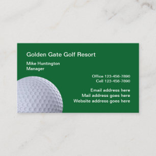 Tarjeta De Visita Tema del golf diseñado profesionalmente