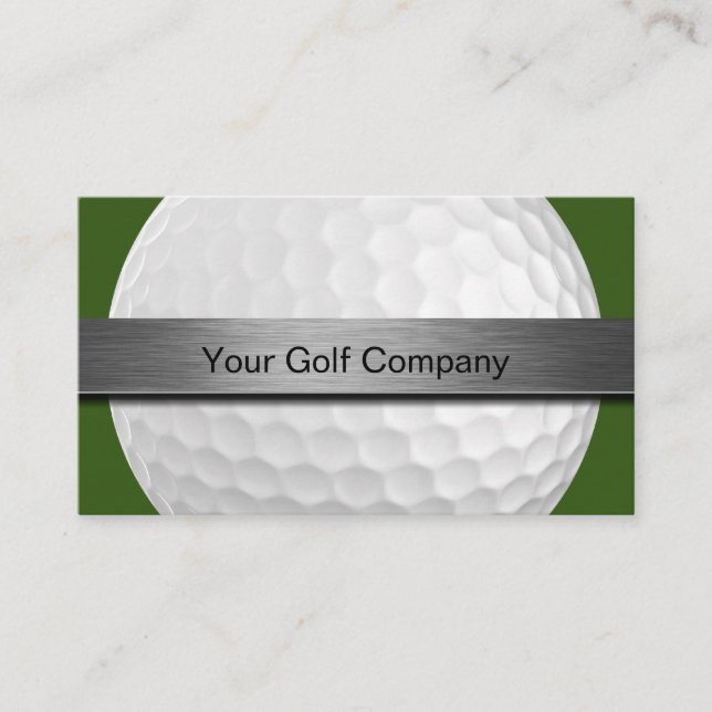 Tarjeta De Visita Tema del golf moderno de dos lados (Anverso)