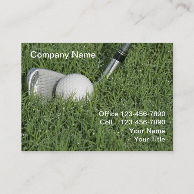 Tarjeta De Visita Tema del golf profesional (Anverso)