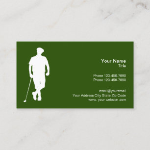 Tarjeta De Visita Tema del golf profesional