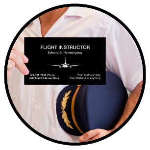 Tarjeta De Visita Tema del instructor de vuelo