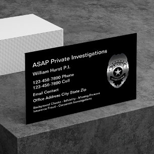 Tarjeta De Visita Tema del investigador privado moderno