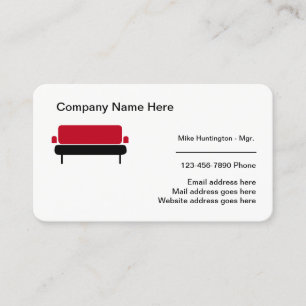Tarjeta De Visita Tema del mobiliario moderno
