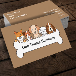 Tarjeta De Visita Tema del perro del servicio de mascota