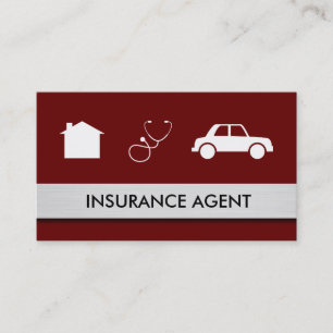 Tarjeta De Visita Tema del seguro de salud automático en el hogar