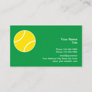 Tarjeta De Visita Tema del tenis moderno