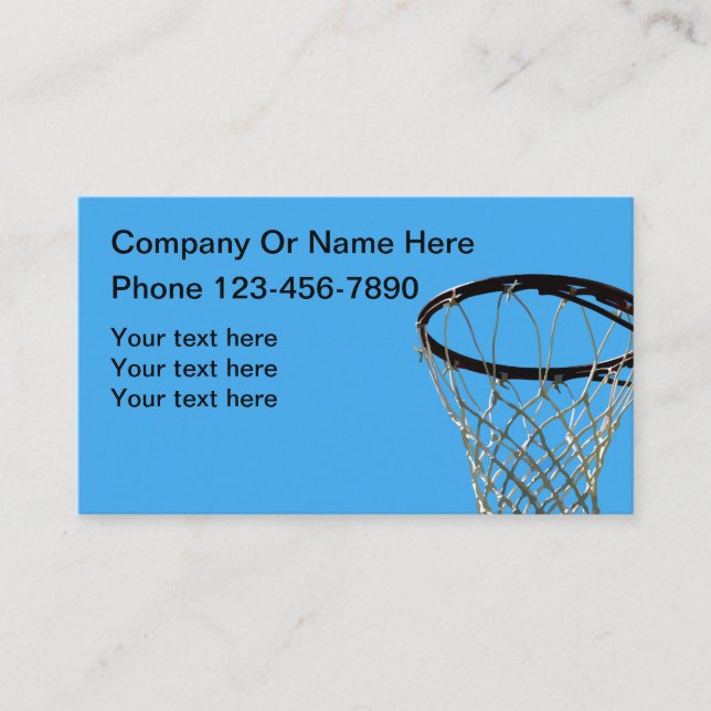 Tarjeta De Visita Tema deportivo del baloncesto (Anverso)