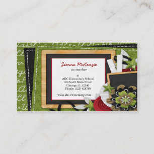 Tarjeta De Visita Tema escolar