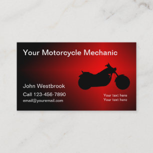 Tarjeta De Visita Tema genial de mecánico de motocicletas