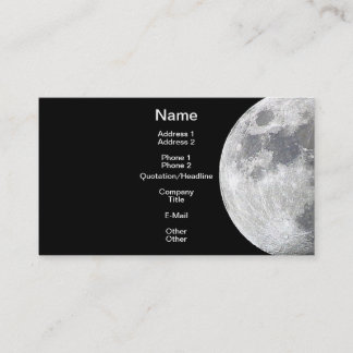 Tarjeta De Visita Tema lunar de la LUNA