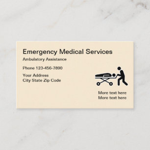 Tarjeta De Visita Tema Médico de Emergencia EMT