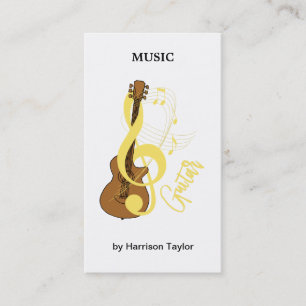 Tarjeta De Visita Tema musical de guitarra