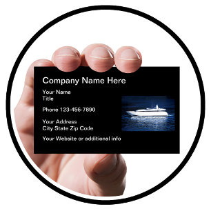 Tarjeta De Visita Tema Náutico de Yate Barco