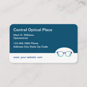 Tarjeta De Visita Tema Optometrista Moderno Y De Ojiva