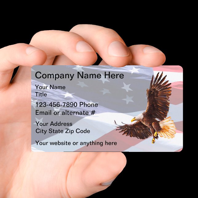 Tarjeta De Visita Tema Patriótico Americana Eagle (Subido por el creador)