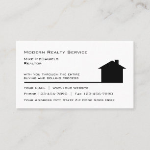 Tarjeta De Visita Tema simple de las propiedades inmobiliarias