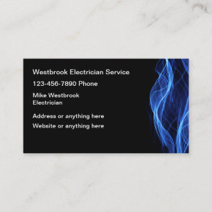 Tarjeta De Visita Tema único de corriente eléctrica para electricist