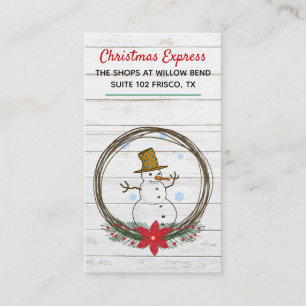 Tarjeta de visita temática del navidad