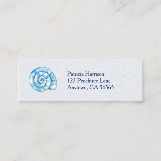 Tarjeta de visita temática del océano marino (Anverso)