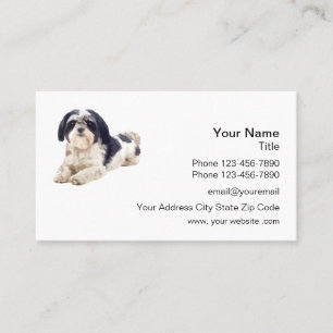 Tarjeta De Visita Temática Shih Tzu Cuidados De Mascotas