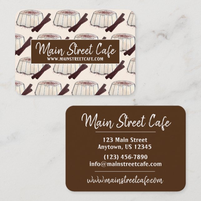 Tarjeta De Visita Tembleque Coconut Pudding de Año Nuevo puertorriqu (Anverso / Reverso)