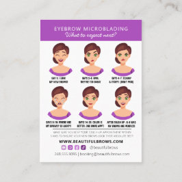 Tarjeta De Visita Temor por el microblado de ceja ocular sobre lo qu