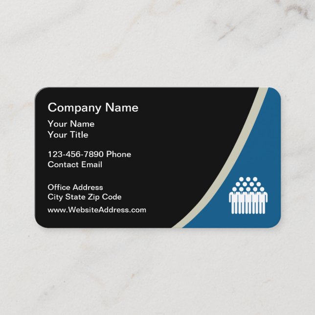 Tarjeta De Visita Temp Staffing Agency Glossy Business Cards (Anverso)