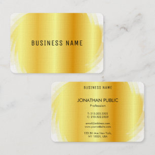 Tarjeta De Visita Template Gold Look Profesional Moderno Elegante