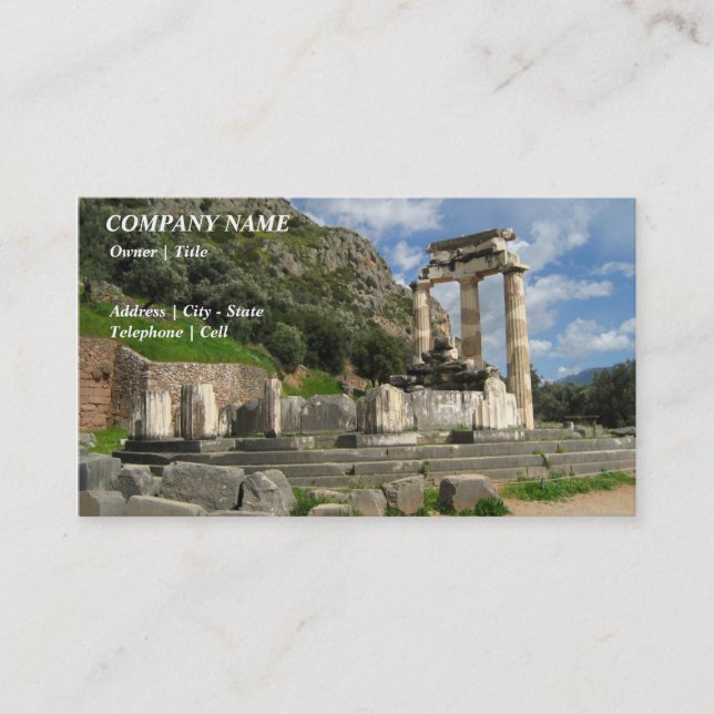 Tarjeta De Visita Templo de Athena Pronaea - Delfos (Anverso)