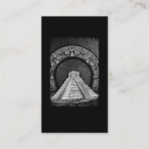Tarjeta De Visita Templo de Kukulcán Pirámides Mayas Calendario Azte