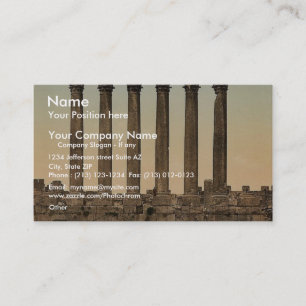 Tarjeta De Visita Templo del Sun, vista delantera, Baalbek, Tierra