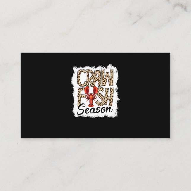 Tarjeta De Visita Temporada de langostinos blanqueados Leopardo Craw (Anverso)