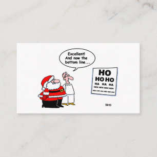 Tarjeta De Visita Temporada de Navidades Médicas de ojos humorístico