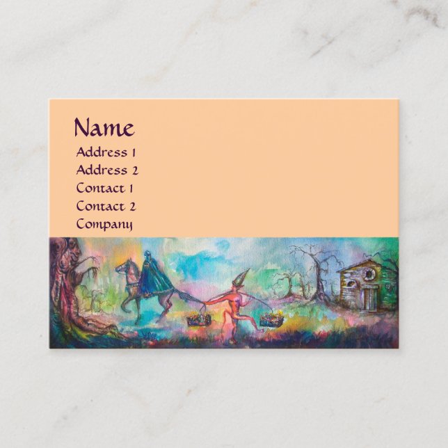 Tarjeta De Visita TEMPTACIÓN Caballero oscuro, el tesoro del diablo  (Anverso)