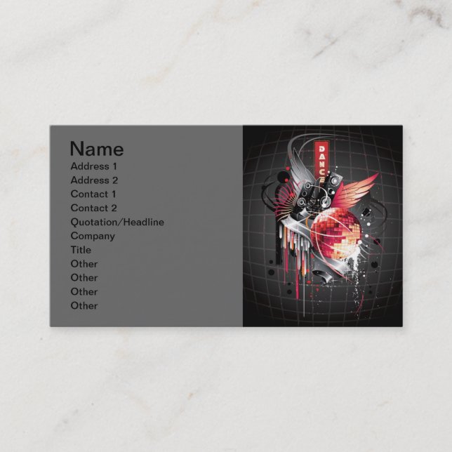 Tarjeta De Visita Tendencia del tema musical del vector libre (Anverso)