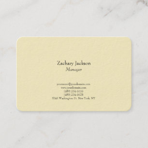 Tarjeta De Visita Tendencia elegante simple simple simple amarillo m