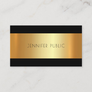 Tarjeta De Visita Tendencia Gold Moderna Glamorosa de moda