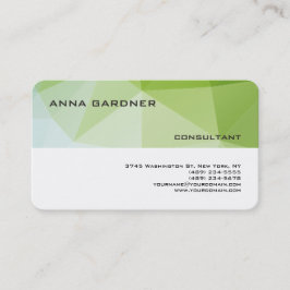 Tarjeta De Visita Tendencia moderna franja verde blanca creativa