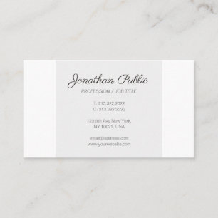 Tarjeta De Visita Tendencia Moderno Simple Moda Simple Profesional
