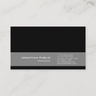Tarjeta De Visita Tendencia profesional de diseño moderno Gris elega