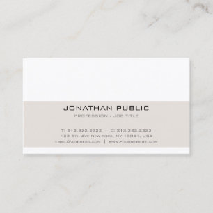Tarjeta De Visita Tendencia Profesional Sleek Creative Llanura Moder