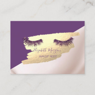Tarjeta De Visita Tendencias,Elegante,Pincelada de Hoja de Oro,Pesta