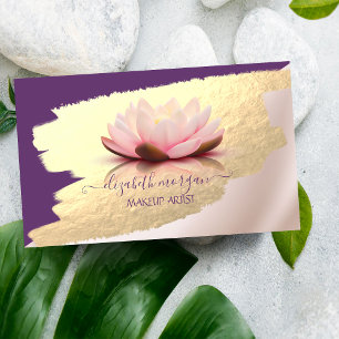 Tarjeta De Visita Tendencias,Elegante,Pincelada de Lámina de Oro Fal
