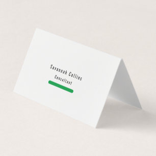 Tarjeta De Visita Tendencias Moderno Simple Sencillo Verde Blanco Mi