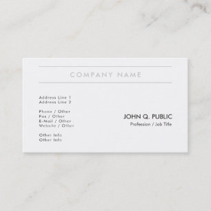 Tarjeta De Visita Tender Modern Creative Simple Plain Company