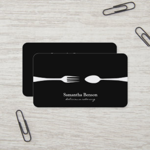 Tarjeta De Visita Tenedor y cuchillo de catering para cocina de chef
